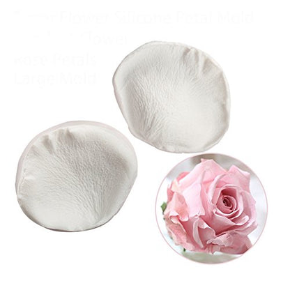 KALAIEN 3D Rose Petals Shape Silicone Fondant Mold Chocolate Molds Candy Molds Veining Petal Sugar Flower Making Tool - color: Rose Silicone