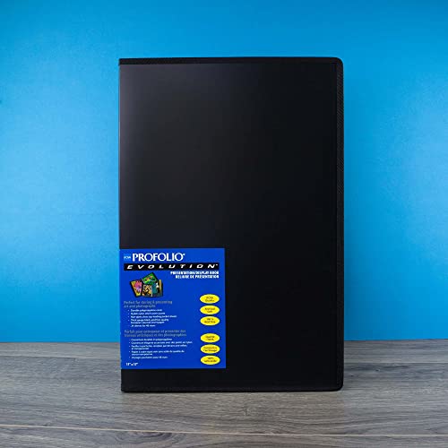 Itoya EV1212 Presentation/Display Book,11 in.x17 in.,Clear Top/Black Paper - size: 11 x 17 inches
