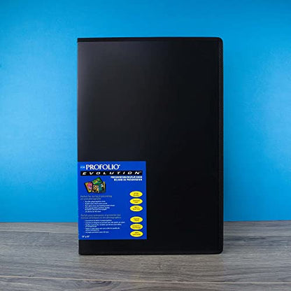 Itoya EV1212 Presentation/Display Book,11 in.x17 in.,Clear Top/Black Paper - size: 11 x 17 inches