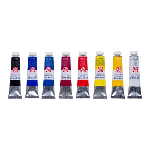 Royal Talens Gouache - Mixing Set of 8, 20 ml tubes