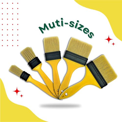 Not Chip Brush Set - 5pcs, 1, 1, 2, 2, 3 Inch, Chalk Paint & Wax Brushes, Disposable Trim & Varnish Brushes - size: Multi Size, 5 pcs