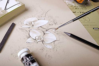 Clairefontaine Paint'On A5 Multi-Technique Naturel Pad, 250 g, 30 Sheets - color: Naturel, size: A5