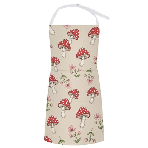 Cooking Apron for Adults with Pockets, Waterproof Oil Resistant Bib for Kitchen Restaurant BBQ Baking - color: Style (335)