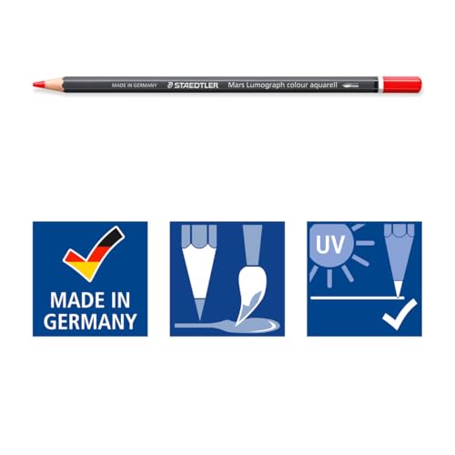 STAEDTLER Mars Lumograph Aquarell Colored Watercolor Pencils, Tin of 24 - style: Tin of 24