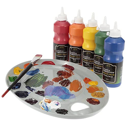 Creative Inspirations Acrylic Paint - Burnt Umber - 500mL - 2 Pack - Smooth & Creamy Consistency, Vibrant Pigmentation, Great Coverage for Artists - Clean Up with Soap & Water - color: Burnt Umber, size: 16.91 Fl Oz (Pack of 2)