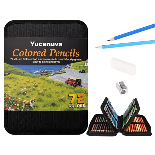 72 Colored Pencils for Adult Coloring Books, Perfect for Coloring, Oil-Based Cores Pencils Set with Zipper Case, Eraser and Sharpener Coloring Pencils for Adults, Beginners,Artists - style: 72Sea