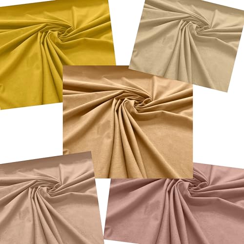 Cotton Spandex Jersey Fabric - 4 Way Stretch - 60" Width Sold by The Yard - Ideal for T-Shirts, Dresses, Athleticwear Apparel (Black, 1 Yard) - color: Black, size: 1 Yard