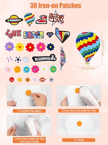 Aneco DIY Blank Trucker Hats Kit Adjustable Baseball Caps | Embroidered Patches, Paint Tools Included, Craft Kit, Sports Events, Group Activity, Party Favor - color: White