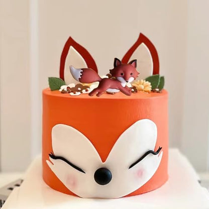Cat Head Fox Unicorns Bear Silicone Fondant Molds For Cake Decorating Cupcake Topper Candy Chocolate Polymer Clay Gum Paste Set of 4