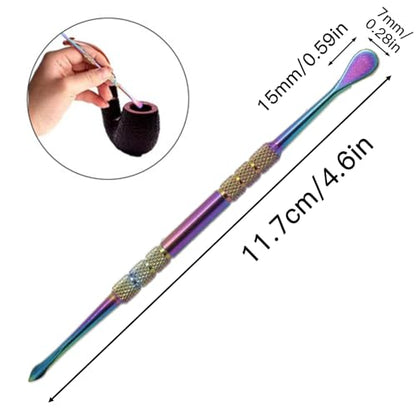 Joyangy 3PCS Wax Carving Tools, Stainless Steel Double-Headed Sculpting Kit, 4.6" Wax Modeling Engraving Spoons for Clay Pottery Molding Shaping, Rainbow - size: 3 Pack(Rainbow)