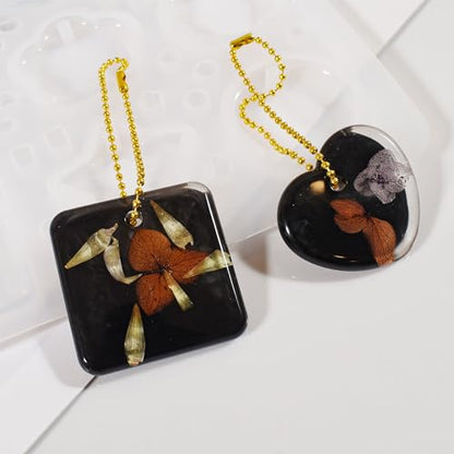16 Cavity Pendant Molds - Heart, Animal, Candle & More - Resin & Silicone Making Molds - color: pendant-3396