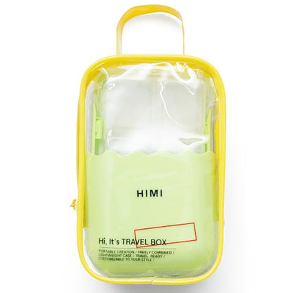 HIMI Travel Box Gouache Set – Holds up to 12 Colors, Mixing Palette, Brush Washer Bucket with Built-in Cleaning Grooves, Unique Portable Carry Bag for Artists & Beginners