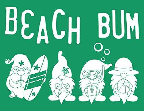 DGAGA Silk Screen Stencils,Gnomes Self Adhesive Silk Screen Stencils Reusable,Beach Bum Mesh Stencil for Chalk Paste Beach Screen Printing Stencils for Painting on Wood,Chalkboard,Fabric,Home Decor - color: beach bum stencils
