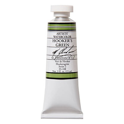 M. Graham 1/2-Ounce Tube Watercolor Paint, Hookers Green - color: Hooker's Green, style: .5 oz. (15 ml)