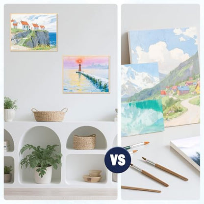 3pk Blank Framed Canvas Wall Art - Premium White Canvas for DIY Art and Custom Painting-Christmas Wall Deco(16 * 20-3) - size: 16*20-3