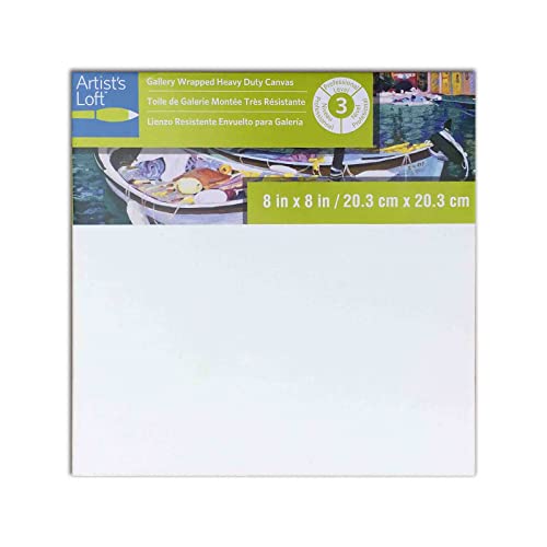 MICHAELS Bulk 12 Pack: Level 3 Gallery Wrapped Heavy Duty Canvas by Artist's Loft® - size: 8\ x 8\â â