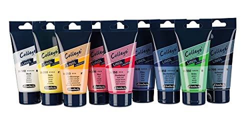 Schmincke - College Linol, Artists' lino Printing Inks, White in 75 ml Tube, 39100013, Low-Odour, Water-Based lino Printing Ink, lightfast, Even Print - color: White, size: 2.54 Fl Oz (Pack of 1)