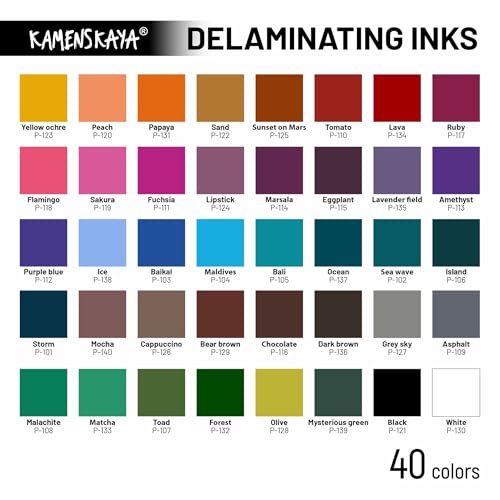 KAMENSKAYA Delaminating Alcohol Inks - Self-Splitting Alcohol Ink P-101 'Storm' - 1 fl oz (30 ml) - color: P-101 'Storm'