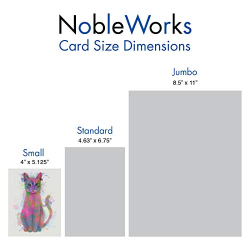 The Best Card Company 20 Assorted Blank Notecards Bulk Box Set 4 x 5.12 Inch with Envelopes (10 Designs, 2 Each) Funky Rainbow Cats AM6199OCB-B2x10 - style: Funky Rainbow Cats