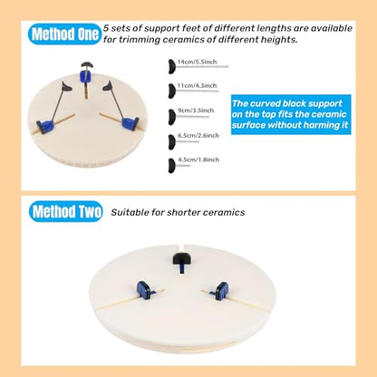 Pottery Machine Turntable Clamp, Portable Pottery Centering Tool, Adjustable Ceramic Art Repair Tool, Ceramic Pottery Trimming Turntable Tools Sculpting Clamp Repair Tools Mixizap