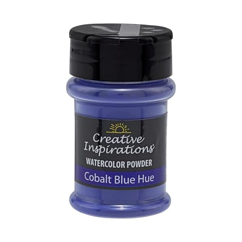 Creative Inspirations Powder Watercolor Paint - 38g Shaker Bottle, Cobalt Blue Hue - Dye-Based Water-Soluble Crystalline Pigments - Non-Toxic, Perfect for Abstract and Spontaneous Effects - color: Cobalt Blue Hue, style: Pack of 1