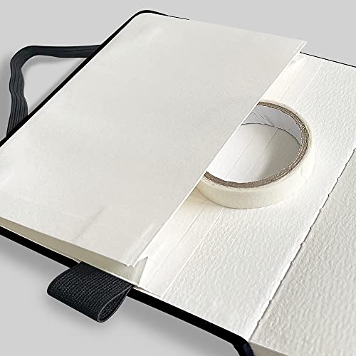 Watercolor Paper Sketchbook,5x5 Inch Mixed Media Notebook,140lb/300gsm Artist Heavyweight Paper,20 Sheets Small Travel Drawing Journal for Adults,Painting,Watercolors,Art Supplies,Smiling Dog - color: 5x5 inch-300gsm-smiling dog