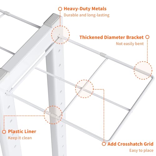 50-Shelf Paint Drying Rack – Heavy-Duty Steel Cabinet Door/Art/Painting Drying Rack with 4 Locking Casters, 25 lbs per Shelf – Suitable for Panels,Drawing,Artwork & Cabinet Doors