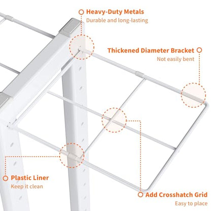 50-Shelf Paint Drying Rack – Heavy-Duty Steel Cabinet Door/Art/Painting Drying Rack with 4 Locking Casters, 25 lbs per Shelf – Suitable for Panels,Drawing,Artwork & Cabinet Doors