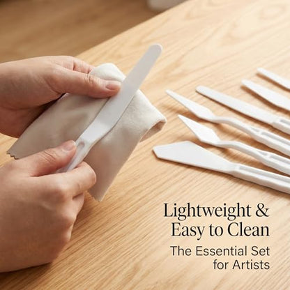 30 Pcs Outstanding Plastic Palette Knife Collection - Reliable Painting Spatula Set. Beautiful Flexible Mixing Scrapers Featuring Excellent Texture Art Supplies.