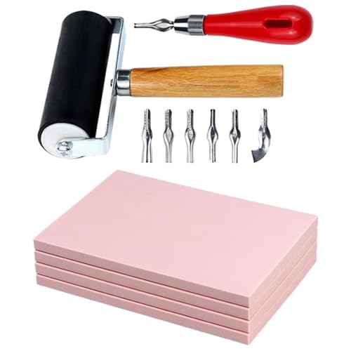 Professional Rubber Stamp Carving Set for Artistic Printmaking, Without Carve Knife