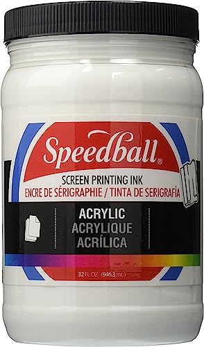 Speedball Acrylic Screen Printing Ink, 32-Ounce, White - color: White