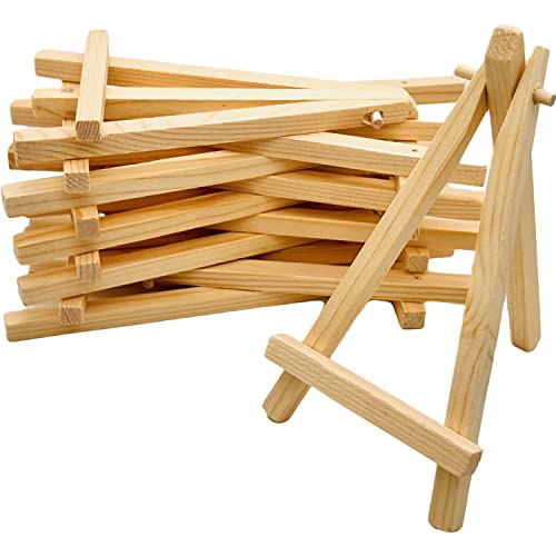 5.9 Inch Mini Wood Display Easel, 10 Pcs Tabletop Easels for Displaying Photos, Picthres - style: 5.9 Inch