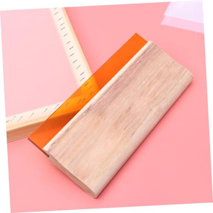 STOBOK Silk Screen Printing Kit with Squeegees Inkjet Transparency Film Frame and Mask Tape DIY Printing Projects and Family Activities