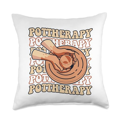 Professional Pottery Aprons Love Kit Tools Gifts Pottherapy Wheel Hobby Pro Lover Pottery Throw Pillow, 18x18, Multicolor - size: 18x18