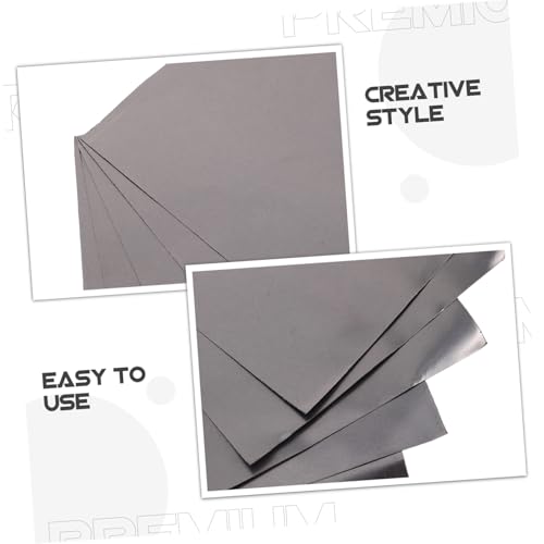 TEHAUX Heat Resistant Graphite Paper 5 Sheets 0.3mm Thick for Jewelry Making Metal Smelting Silver Gold Casting DIY Craft