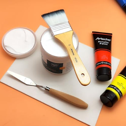 Artecho White Gesso 16.9oz / 500ml | Gesso Primer, For Acrylic Painting - color: white, size: 16.9 Fl Oz (Pack of 1)
