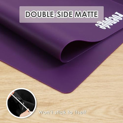 31.5" x 23.6" Extra Large Silicone Mat for Resin Casting, Epoxy and Crafts, Nonstick Silicone Sheet for Jewelry Casting Molds, Countertop Protector Mat Heat Resistant Placemats by Foepoge, Purple - color: Purple