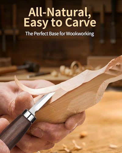 Basswood Carving Blocks for Beginners - 16Pcs 6" x 1" x 1" Soft Whittling Wood Blanks - Ready to Use for Crafts Adults Woodworking Projects - color: 16 PCS (6" x 1" x 1")
