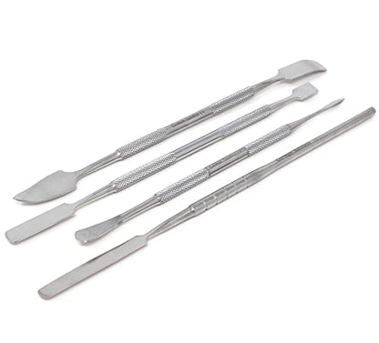 A2ZScilab - Stainless Steel Spatula Wax & Clay Sculpting Tool Carver Set, Carving Pottery Tools - Sculpture Shaper Polymer Modeling Tools for Clay, Pottery, Ceramics Artwork & Holiday Crafts (4PC) - style: 4PC