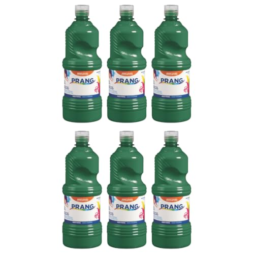 Prang Ready-to-Use Tempera Paint Quart, 32 oz., Green, 6 Count - color: Green (Pack of 6)