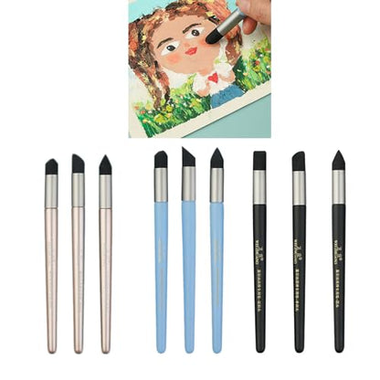 Color Shaper Paints Mixing Tool Paint Shaper Color Painting Blending Tool for Smearing Blending Highlighting Pastel Tools Soft Pastel Silicone Tools Oil Soft - color: Single Bevel Head