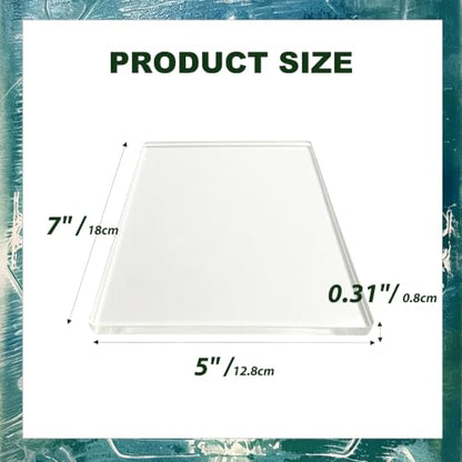HTWELL 5"x7" Reusable Gel Printing Plate for Monoprinting Art | Upgraded Non-Aging Bubble-Free, Non-Stick for Easy Peeling, for Card Making, Scrapbooking, Crafts & Home Decor, Easy Clean - size: 5” × 7”