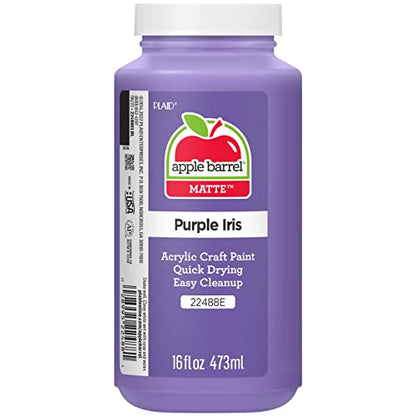 Apple Barrel Acrylic Paint, 16 oz, Purple Iris - color: Purple Iris, size: 16 Fl Oz (Pack of 1)
