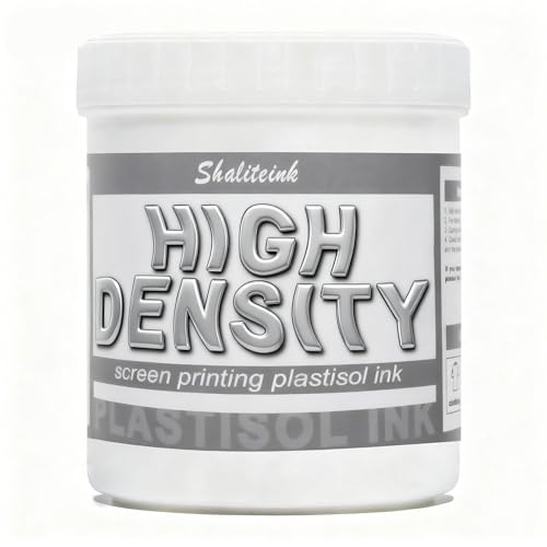 Shaliteink® Screen Printing Plastisol Ink High Density - Highly Opaque Screen Printing Ink for Cotton, Polyester and Other Fabrics (8oz.) - color: High Density, size: 8 fl oz