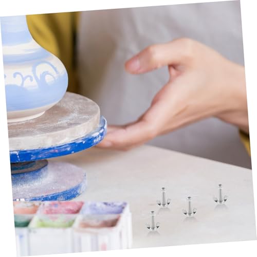 TEHAUX Pottery Wheel Bats 14pcs Metal Screw Set Bat Pins Replacement Ceramic Tools Needle Tools for Clay Sculpting