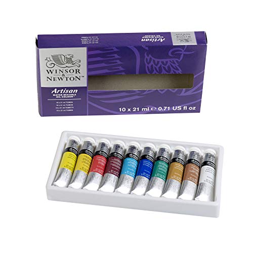 Winsor & Newton Artisan Water Mixable Oil Color Paint Set, 0.71-oz (21ml) Tubes, Set of 10 - style: Tube Set 10 x 0.71-oz