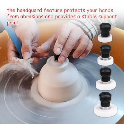 ZORZA 4Pcs Pottery Wheel Trimming Tools Little Spinners for Clay Finishing | Tiny,Smooth,Ergonomic,Protects your Hands,4Sizes,for Pottery Enthusias Ceramic Projects,Achieve Precise Centering Balance