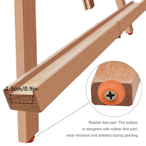 Miratuso Art Easel (2 Pack) A-Frame Painting Easel, Wood Display Stand Holding Canvas Up to 22" High, Portable Folding Travel Tabletop Easel and Sign Holder, Easy to Carry - style: 2 Pack