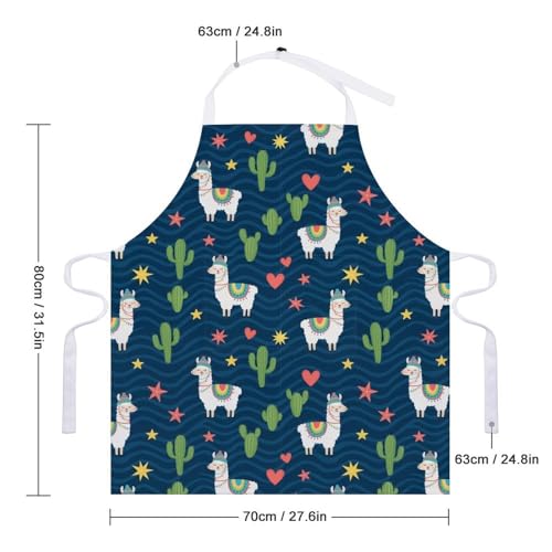 Cooking Apron for Adults with Pockets, Waterproof Oil Resistant Bib for Kitchen Restaurant BBQ Baking - color: Style (338)