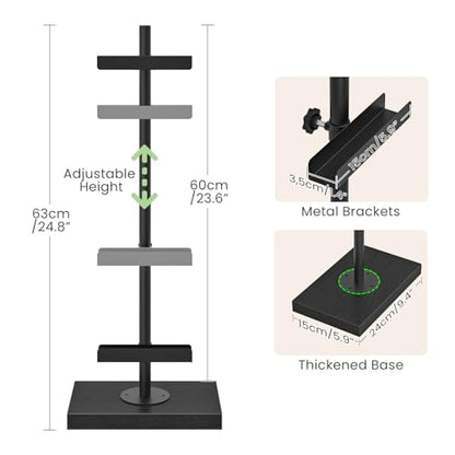 CHOEZON Adjustable Tabletop Easel Stand up to 24", Stable Metal Picture Frame Stand for Display Artwork, Photo, Signs, 9.4" x 5.9" Table Top Easel for Office, Living Room, Bedroom, Black TCJ24BB